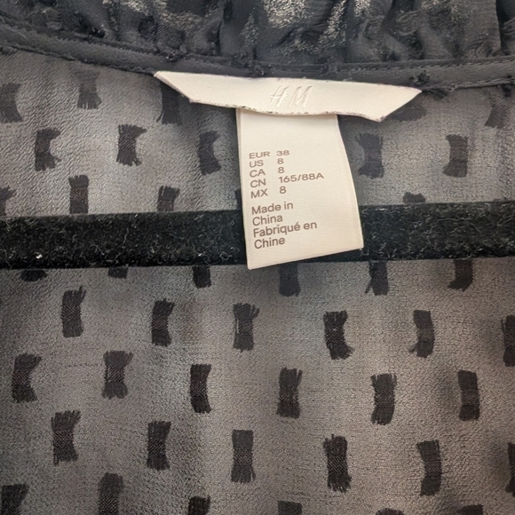 H&M Black Long Sleeve V-Neck Sundress - Picture 6 of 15